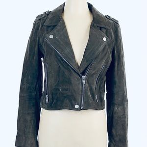 SL8 suede leather motorcycle moto jacket XS